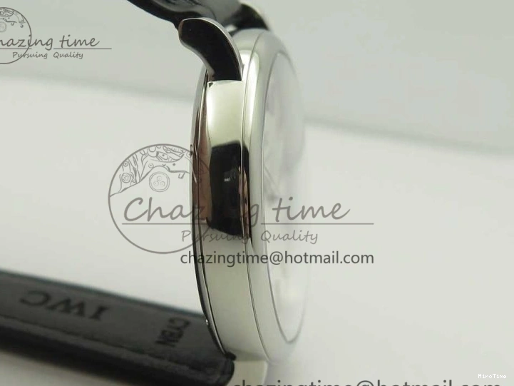 MIROTIME 0203 Supportive Portofino Automatic SS AF 1:1 Best Edition White Dial on Black Croco Leather Strap A 7184